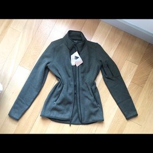 LL Bean Sweater Fleece Zip Up Kelp Green